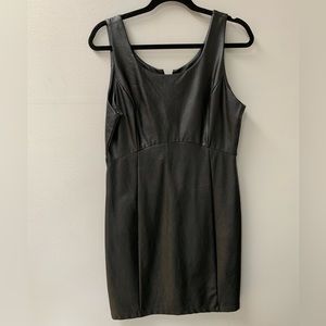 Faux Leather Dress